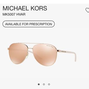 Michael Kors Rose Gold and White Sunglasses
